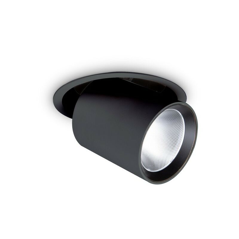 Ideal Lux NOVA - Integrated LED Indoor 30W Recessed Downlight Black 3000K