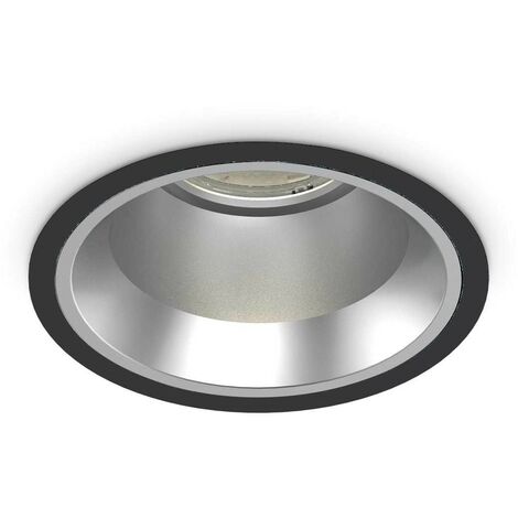 Ideal Lux OFF Rundes Einbau-Downlight Schwarz 11cm 3000K