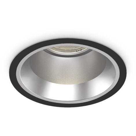 Ideal Lux OFF Rundes Einbau-Downlight Schwarz 16,2 cm 4000K
