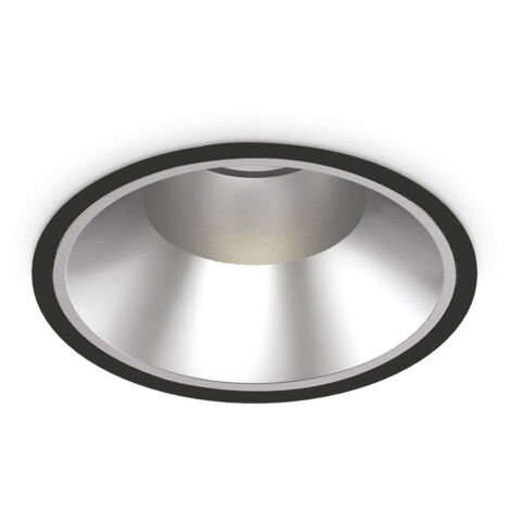 Ideal Lux OFF Rundes Einbaudownlight Schwarz 21,8cm 3000K