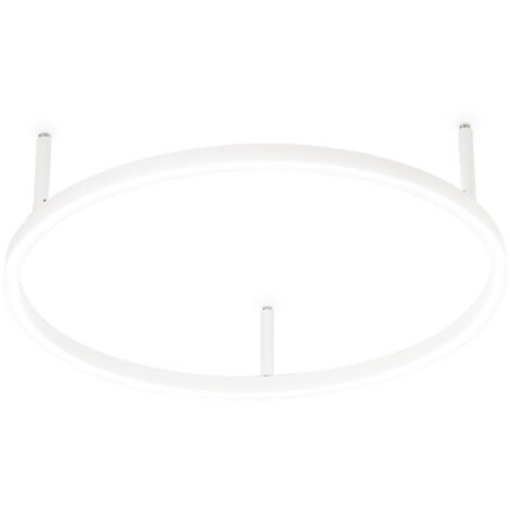 Ideal Lux ORACLE Anneau Led Intégré Semi Plafonnier Blanc 50cm 3000K