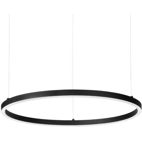 Ideal Lux ORACLE Plafonnier LED intégré Slim non dimmable rond 90cm noir, 4000K