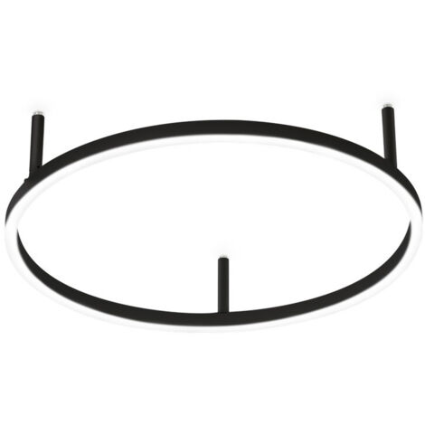 Ideal Lux ORACLE Ringintegriertes LED Halbbündiges Licht Schwarz 50cm 3000K