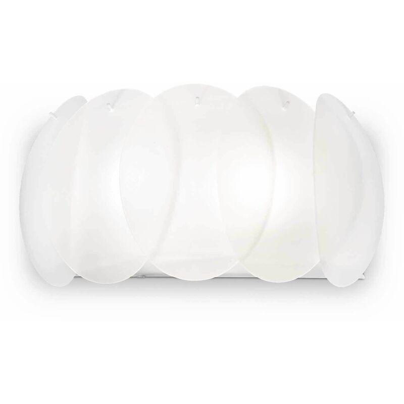 01-ideal Lux - White wall light OVALINO 2 bulbs