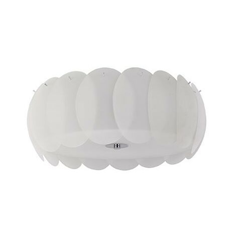 Ideal Lux Ovalino - 8 Light Large Ceiling Flush Light Weiß, E27