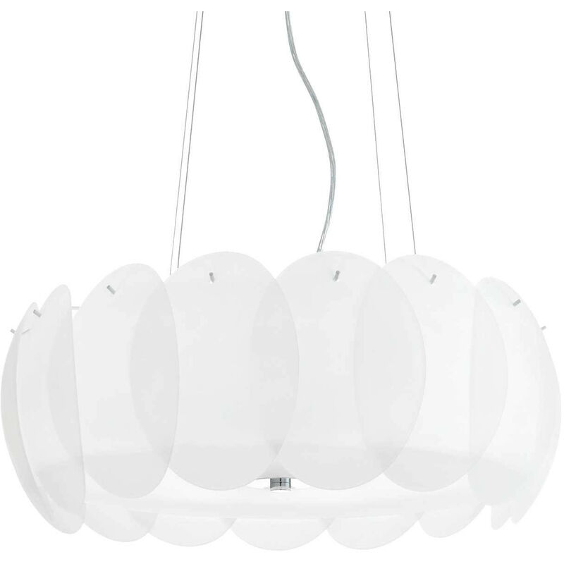 Ideal Lux - Ovalino - 8 Light Large Ceiling Pendant White, E27