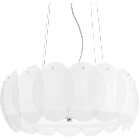 Ideal Lux Ovalino - 8 Light Large Deckenanhänger Weiß, E27