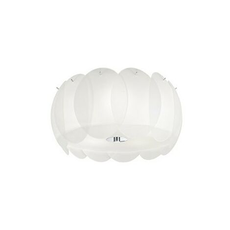 Ideal Lux Ovalino - Petit plafonnier à 5 ampoules blanc, E27