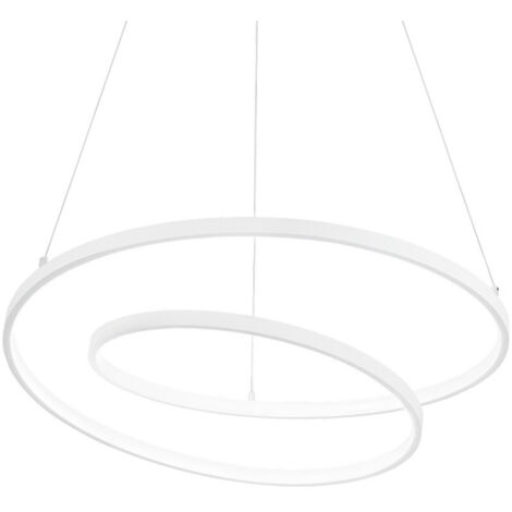 Ideal Lux OZ Dimmbare Swirl Integrierte LED-Pendel-Deckenleuchte Weiß, 3000K