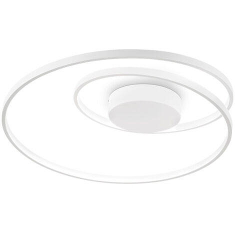 Ideal Lux OZ Dimmbare Swirl Integriertes LED Halbbündiges Licht Weiß, 3000K