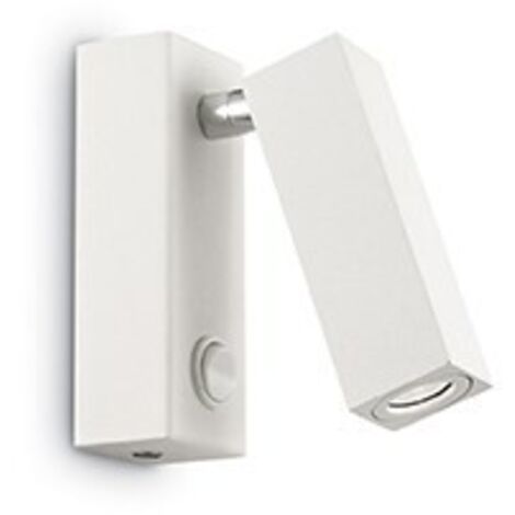 Ideal Lux Page - Lampe de lecture murale carrée à 1 ampoule LED Blanc