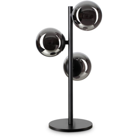 Ideal Lux PERLAGE 3 Light Globe Tischleuchte Schwarz, nicht dimmbar