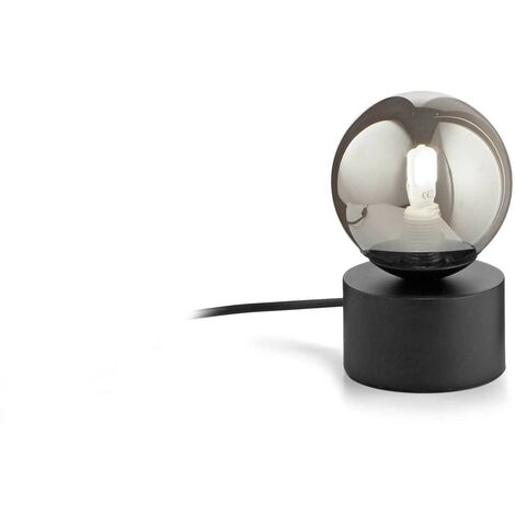 Ideal Lux PERLAGE Globe Tischleuchte Schwarz, eingebauter Schalter, nicht dimmbar