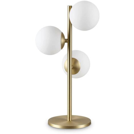 Ideal Lux PERLAGE Light Globe Tischleuchte Messing, nicht dimmbar