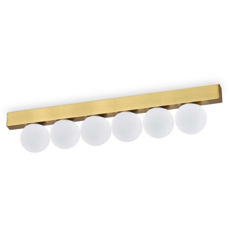 Ideal Lux PING PONG 6-flammige Kugel-Deckenleuchte aus Messing, 1500 lm, 3000 K