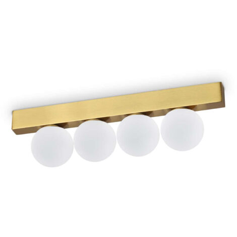 Ideal Lux PING PONG Plafonnier Globe à 4 Lumières Laiton 1000Lm 3000K