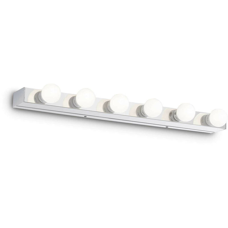 

Ideal Lux Prive' - Aplique de pared con espejo mediano para interiores, 6 luces, cromo, E14