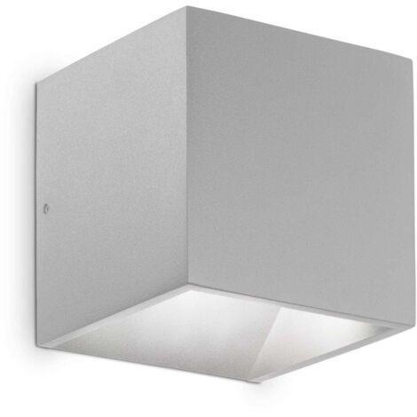 Ideal Lux RUBIK Integrierte LED-Außen-Up-Down-Wandleuchte, Grau, 730 lm, 3000 K, IP54