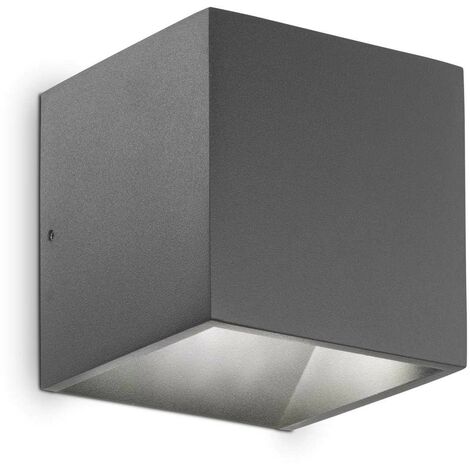 Ideal Lux Rubik - LED 1 Licht Außen Up Down Wandleuchte Anthrazit IP44