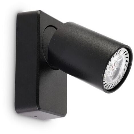 Ideal Lux RUDY - Applique murale à 1 lumière pour intérieur, noir, GU10