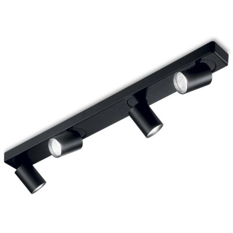 Ideal Lux RUDY - Indoor 4 Lichter Deckenstrahler Lampe Schwarz, GU10