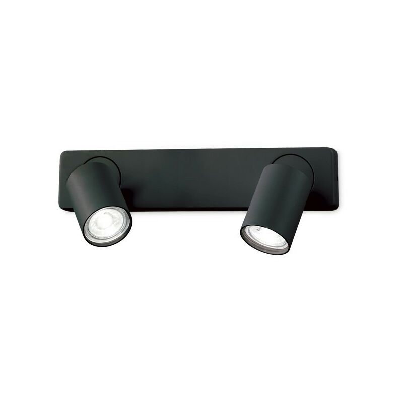 

Ideal Lux RUDY - Lámpara de pared interior Spotlight 2 luces Negro, GU10