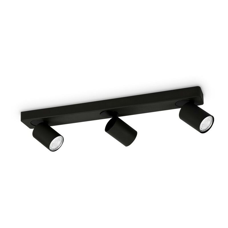 

Ideal Lux RUDY - Lámpara de techo de 3 luces para interior Negro, GU10