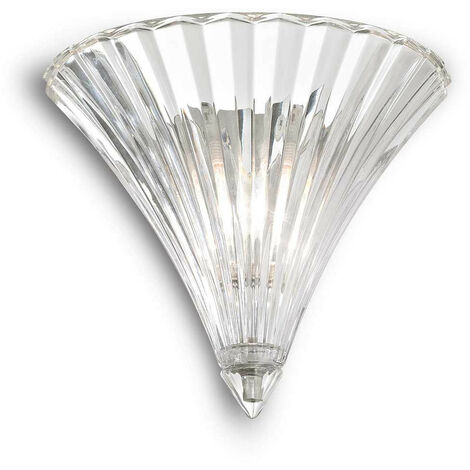 Ideal Lux Santa - 1 Light Indoor Wall Uplighter Clear with Small Glass, E14