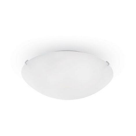 Ideal Lux Simply - 4 Light Large Ceiling Flush Light Weiß, E27
