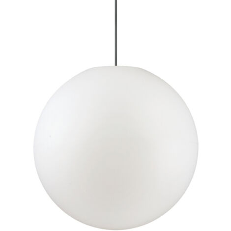 Ideal Lux Sole - 1 Licht Große Outdoor Globe Deckenpendelleuchte Weiß IP44, E27