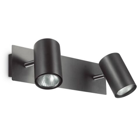 Ideal Lux Spot - Applique murale à 2 lumières, noir