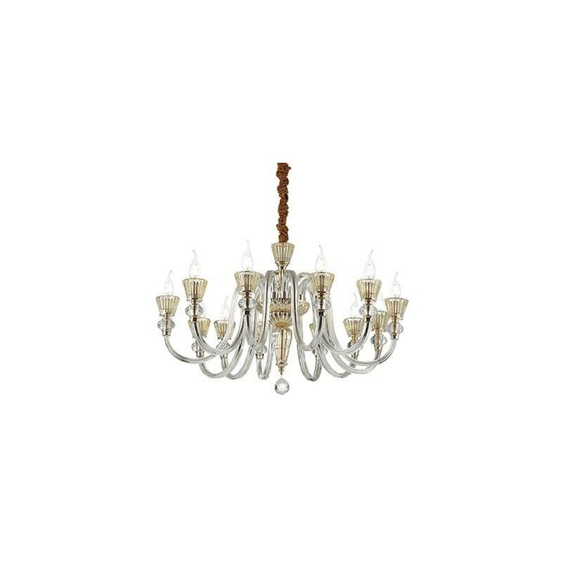 Ideal Lux Lighting - Ideal Lux Strauss - 12 Light Chandelier Rose Gold Finish, E14