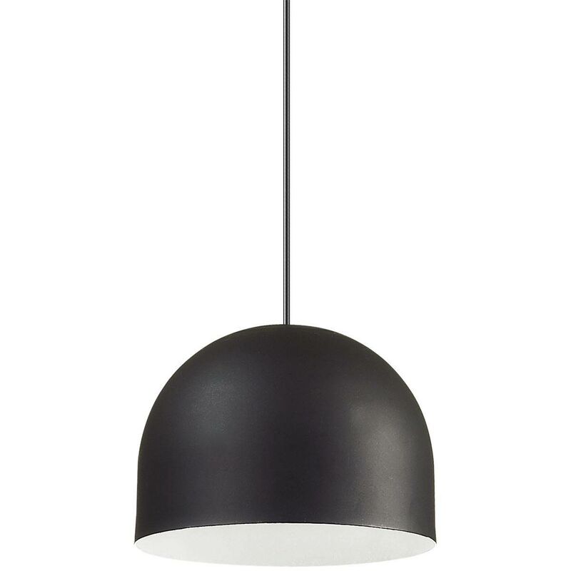 Ideal Lux Tall - 1 Light Dome Ceiling Pendant Light Black