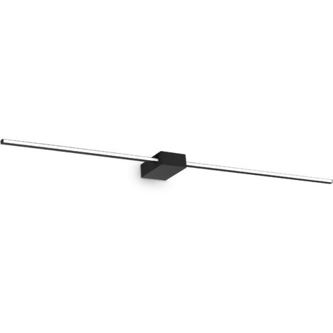 Ideal Lux THEO Integrierte LED-Wandleuchte mit 2 Lichtern, Schwarz, 1350 lm, 3000 K