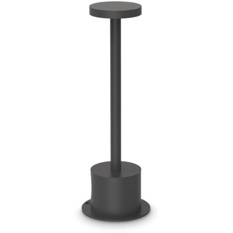 Ideal Lux TOFFEE 25cm LED tragbare Außenlampe Schwarz 3000K IP65