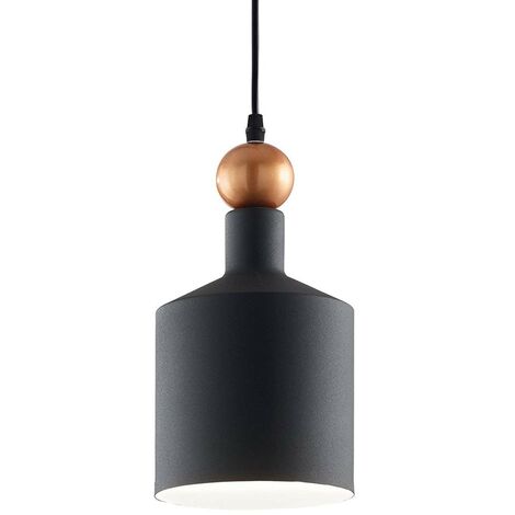 Ideal Lux Triade - 1 Light Dome Deckenpendelleuchte Schwarz