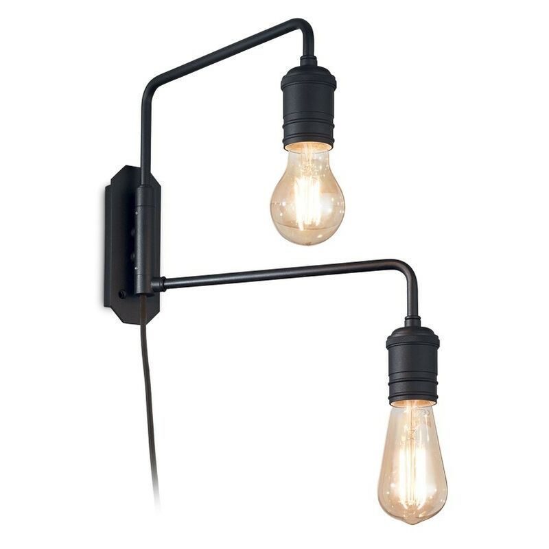 Ideal Lux Lighting - Ideal Lux TRIUMPH - Indoor Wall Lamp 2 Lights Black, E27