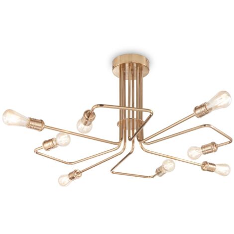 Ideal Lux Triumph - Plafonnier à 8 bras multiples, laiton antique