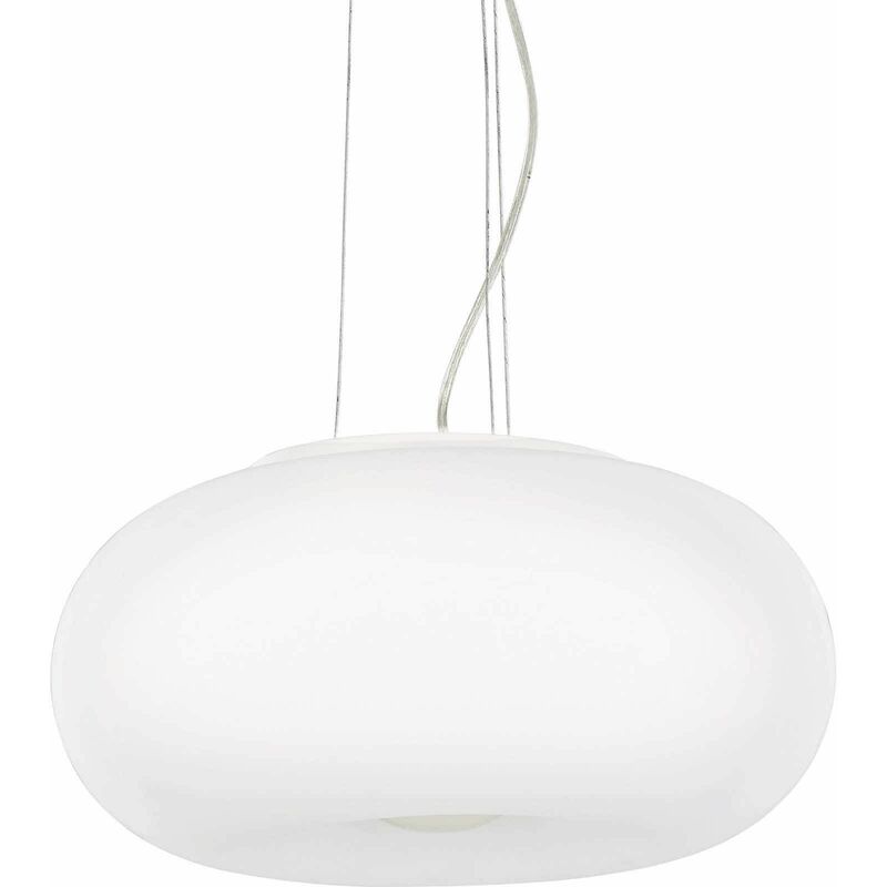 01-ideal Lux - White pendant light ULISSE 3 bulbs Diameter 52 Cm