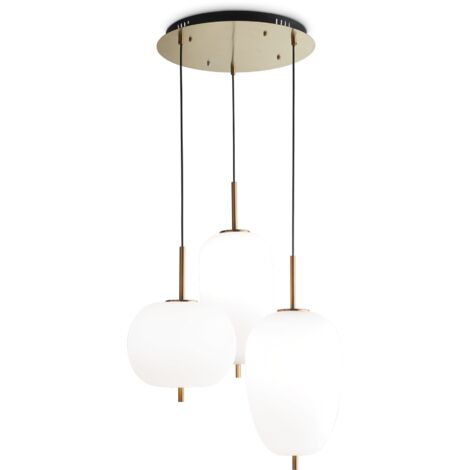 Ideal Lux UMILE - Integrierte LED Cluster Deckenpendelleuchte 3 Leuchten Weiß 3000K