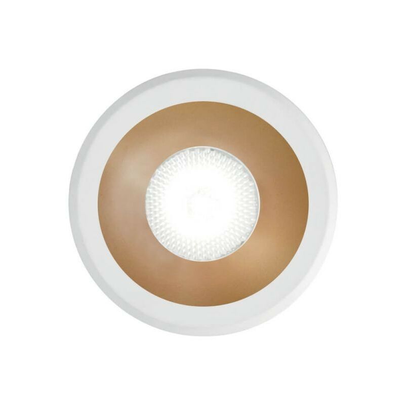 Ideal Lux Lighting - Ideal Lux VIRUS - Integrated LED Indoor Recessed Downlight Lamp 1 Light White Gold 3000K
