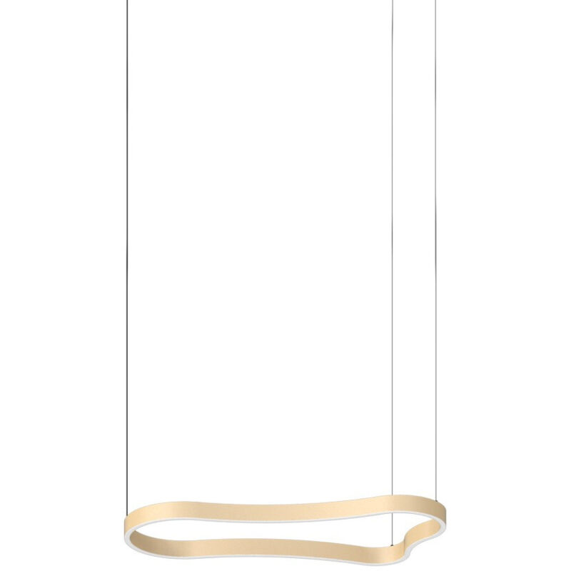 Ideal Lux Gelb Waves 94Cm Integrierte Led-Pendelleuchte, Deckenleuchte, Gold, 3000K