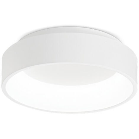 Ideal Lux ZIGGY Rundes 30 cm integriertes LED-Halbbündiglicht Weiß, 3000 K, nicht dimmbar