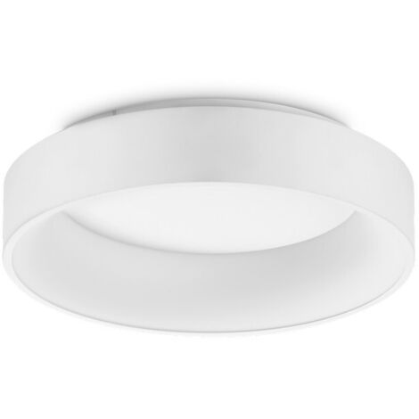 Ideal Lux ZIGGY Rundes 45 cm integriertes LED-Halbbündiglicht Weiß, 3000 K, nicht dimmbar
