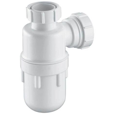 Ideal Standard 1 1/4 Plastic Bottle Trap, 75mm Seal, multi-purpose outlet