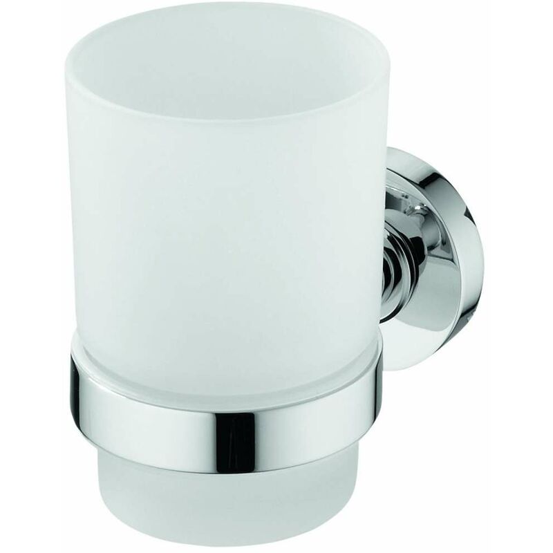 Iom - Gobelet pour brosses à dents, verre satiné, chrome A9120AA - Ideal Standard