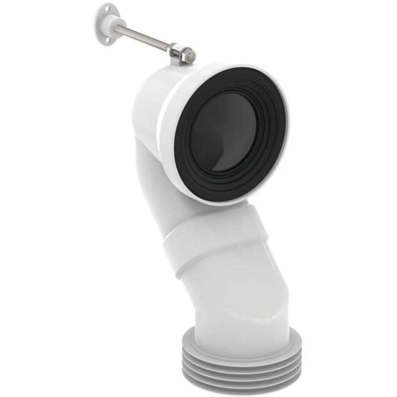 Ideal Standard - Accessoires - Coude d'évacuation vertical, 185-200 mm, blanc T682067