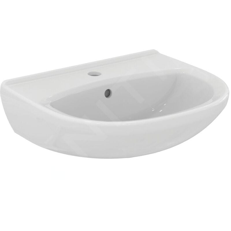 Ideal Standard Alpha - Lavabo 50x43 cm, avec trop-plein, trou pour robinetterie, blanc W331201