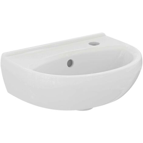 Ideal Standard Alpha - Lave-main 40 cm, avec trop-plein, trou pour robinet , blanc R027501