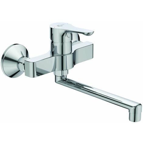 Ideal Standard Alpha - Miscelatore a parete per vasca da bagno, cromo  BC654AA